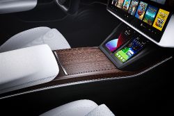 Tesla Model S - interior mobile charging