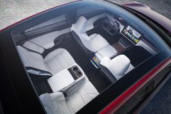 Tesla Model S - top view interior